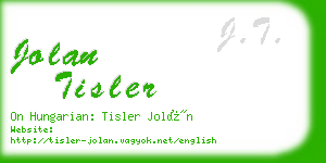 jolan tisler business card